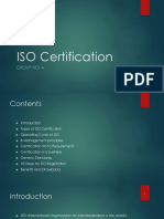 ISO Certification: Group No. 4