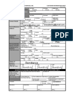 Customer Information Form PDF