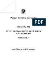  Event Management Principles and Methods