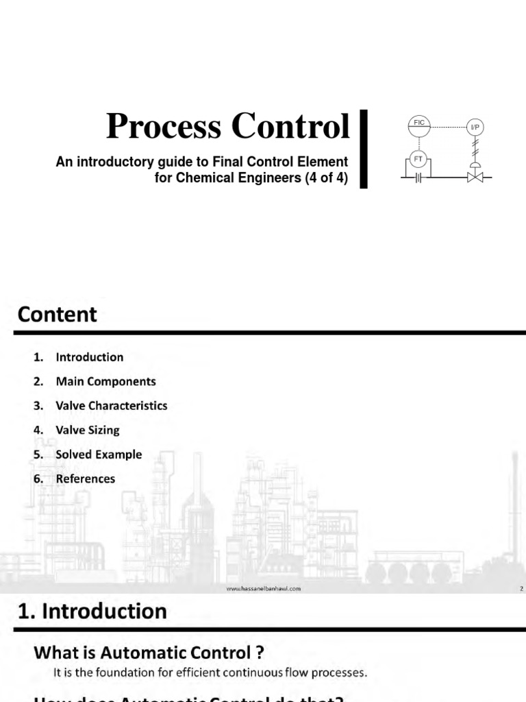 Final Control Element Guide for Engineers | PDF | Science & Mathematics ...