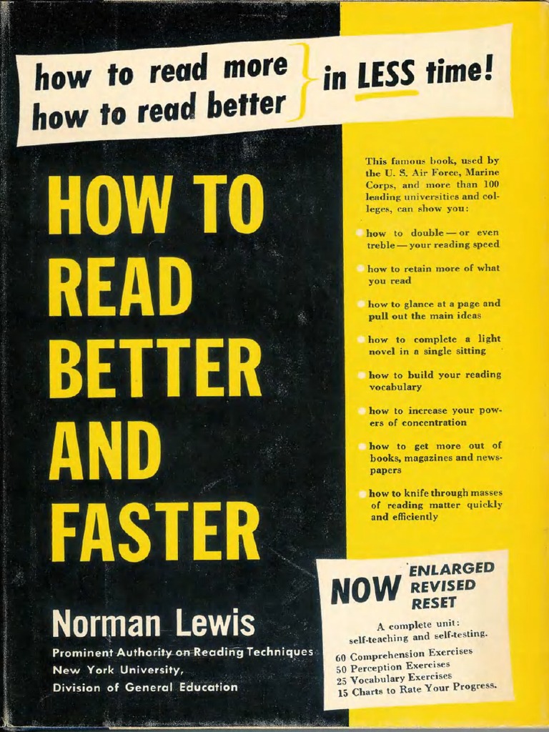 Norman Lewis - How To Read Better and Faster 1958 Thomas Y Crowell ...