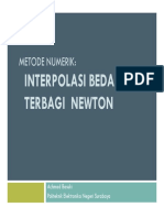 5.3 Interpolasi Polinomial Beda Terbagi