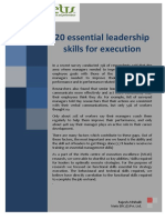 20 Essential Leadership Skills For Execution