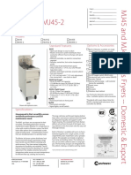 MJ45 and MJ45-2 Gas Fryers: Models