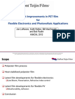 Recent Improvements in PET Film For Flexible Electronics and Photovoltaic Applications