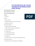 MB0036-Unit-01-Introduction To The Concept of Strategic Management and Business Issues - Basic Investment Strategy