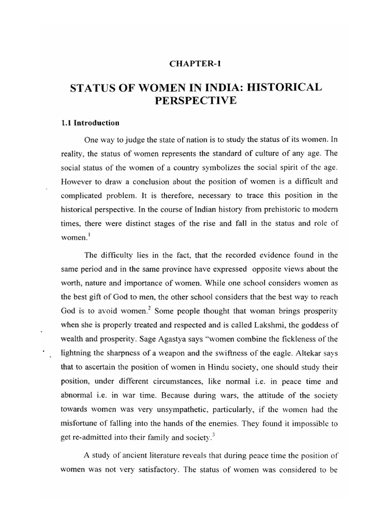 Historical Status of Women in India | PDF | Widow | Vedas