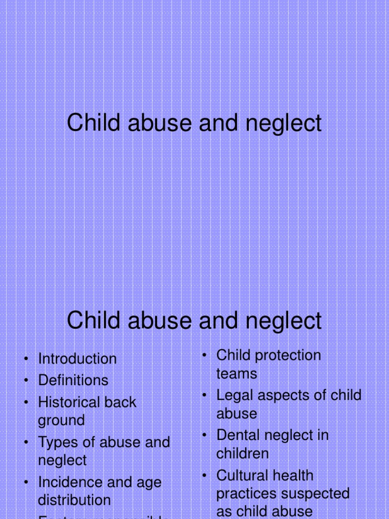 Understanding Child Abuse and Neglect | PDF | Child Neglect | Child Abuse