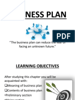 Business Plan: "The Business Plan Can Reduce The Fear of Facing An Unknown Future."