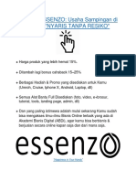 Reseller ESSENZO: Usaha Sampingan Di Rumah "NYARIS TANPA RESIKO"