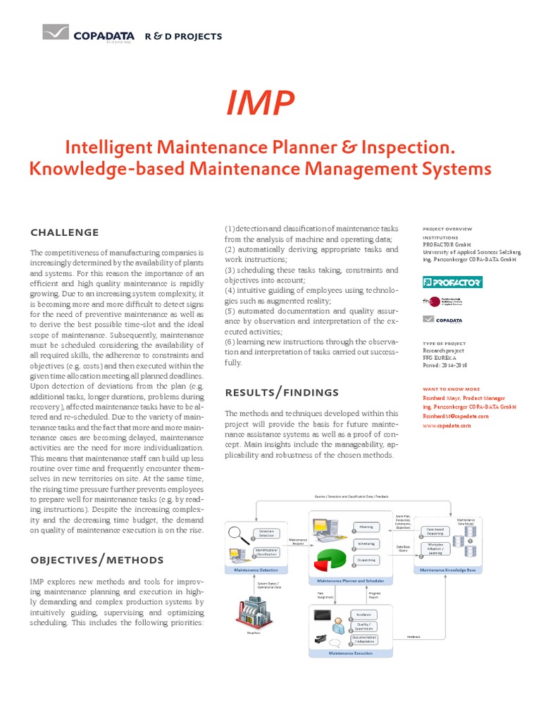 Intelligent Maintenance Planner & Inspection. Knowledge-Based ...