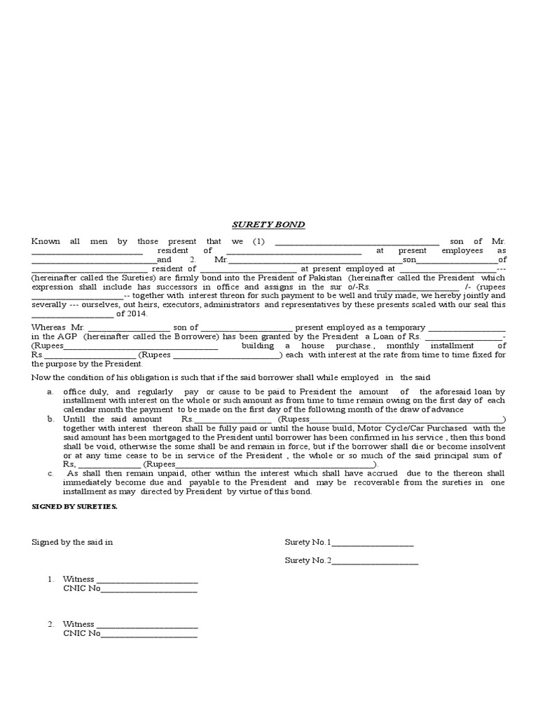 Surety Bond: Signed by Sureties | PDF | Loans | Bonds (Finance)