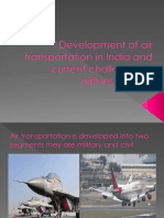 Development of Air Transportation in India and Current