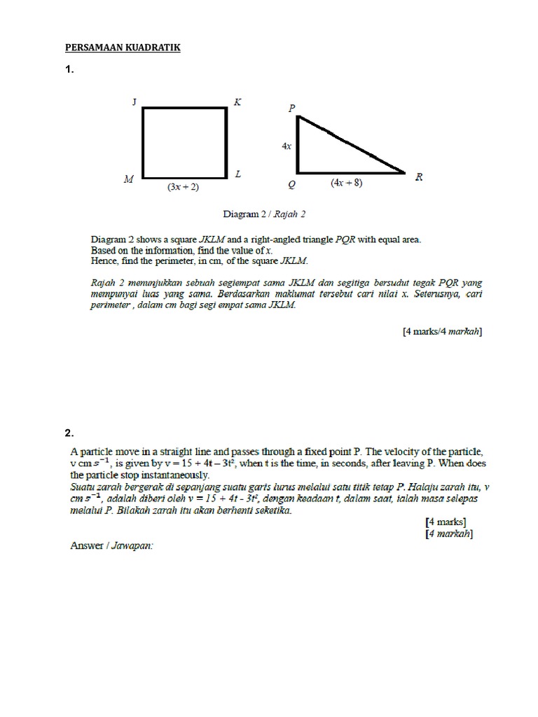 Soalan Kbat Matematik (Percubaan 2017)