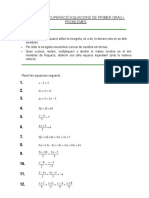 Dossier Recuperació Equacions de Primer Grau I Problemes PDF