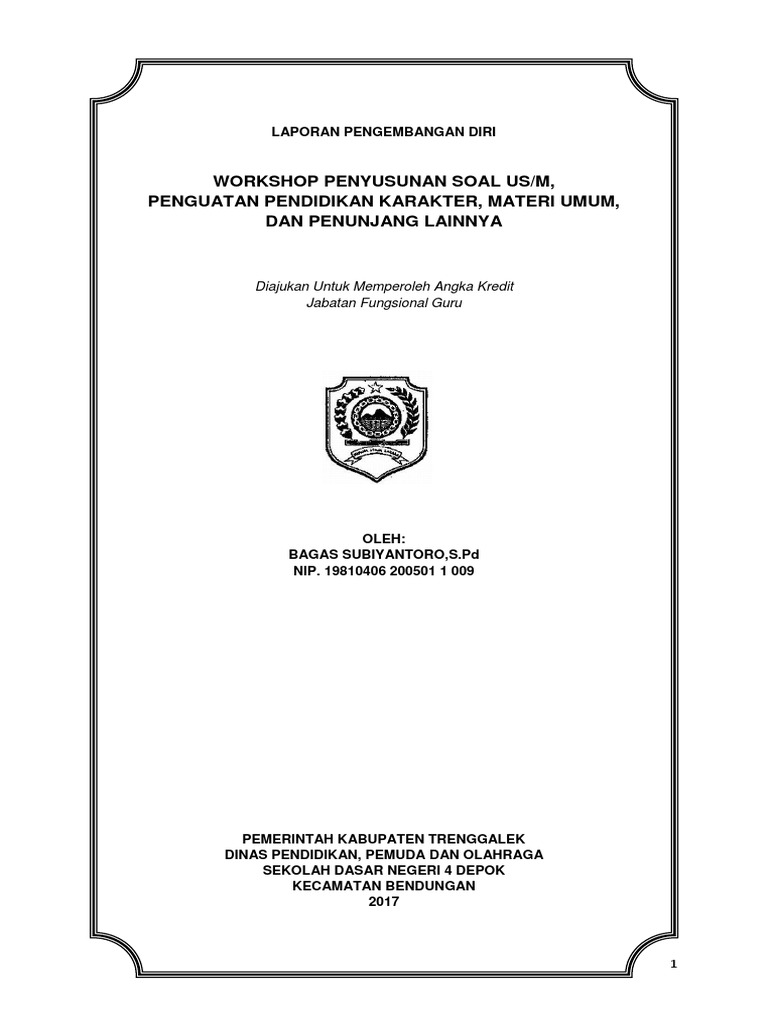 Contoh Laporan Penyusunan Soal Hots