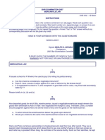 Bar Examination 2007 Mercantile Law