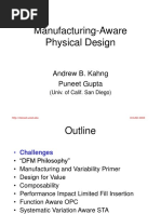 Manufacturing Aware Physical Design