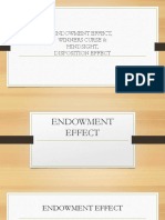 Endowment Effect, Winners Curse & Hindsight, Disposition Effect