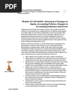 Module 013 Week005-Statement of Changes in Equity, Accounting Policies, Changes in Accounting Estimates and Errors