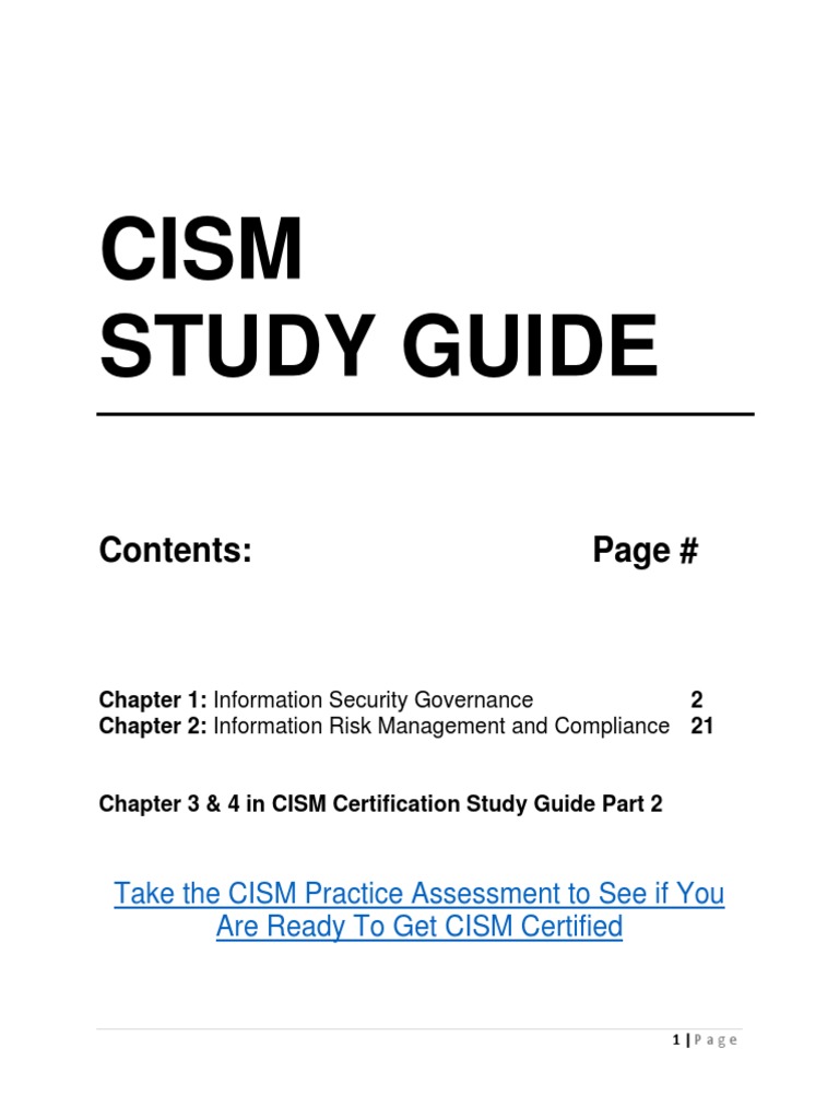 CISM Quizfragen Und Antworten | Maxtic