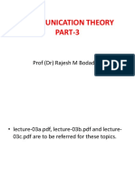 Communication Theory PART-3: Prof (DR) Rajesh M Bodade
