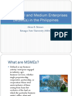 Micro, Small and Medium Enterprises (Msmes) in The Philippines