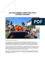 Adipura Kembali Diboyong Kota Padang Panjang