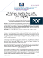 Evolutionary Algorithm Based Multi-Objective Tasks Scheduling Algorithm in Cloud Computing