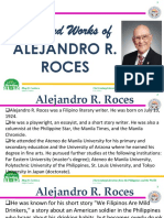 Life and Works Of: Alejandro R. Roces