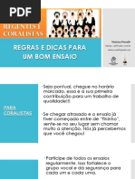 Regras e dicas para um bom ensaio