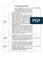 Embedded System Design: Topics Hrs Fees (RS.)