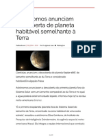 Astrônomos Anunciam Descoberta de Planeta Habitável Semelhante à Terra _ Agência Brasil