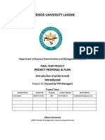 Superior University Lahore: Project Proposal & Plan