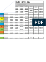 Luxury Hotel Inn Weekly Schedule