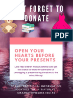 Don'T Forget To Donate: Open Your Hearts Before Your Presents