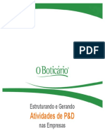 Atividades de P&D: Estruturando e Gerando Nas Empresas