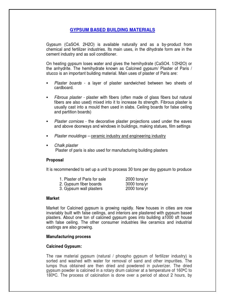 Y Gypsum Based Building Materials Plaster Gypsum
