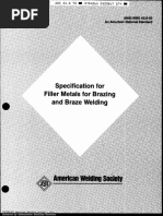 AWS A5.8-92 Specification for Filler Metals for Brazing