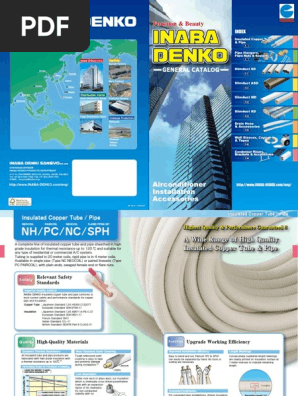 Inaba Denko 1103 Catalog Thermal Insulation Pipe Fluid Conveyance