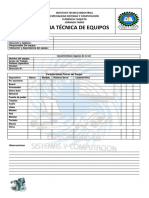 Ficha Tecnica de Equipos