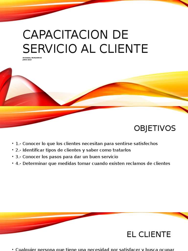 Capacitacion de Servicio Al Cliente | Descargar gratis PDF | Servicio ...