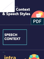 Speech Contexts and Styles