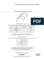 1 7/8 Inch Tubing Cut List For 18 Ft. X 30 Ft. Canopy: High Gable Peak Canopy (120 Degree Slope, 7 Inch Rise/foot)