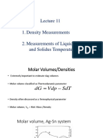 Lectures 11 - Density, Solidus and Liquidus Measurements