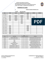 Horario de Clase Periodo Academico 2019-1