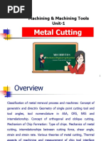 Metal Cutting: Machining & Machining Tools Unit-1