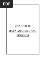 Chapter-Iii Data Analysis and Findings