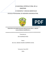 Desarrollo de Una Bebidad Funcional A Partir de Suero Lacteo y Pulpa de Cocona