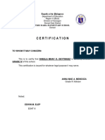 Certification: Republic of The Philippines